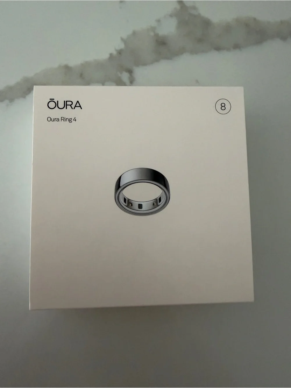 BRAND NEW Oura Ring 4 - Silver Smart Ring (Size 8)